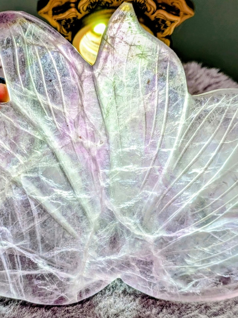 Fluorite Leaf Carving